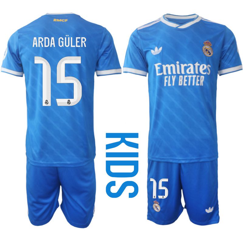 Youth 2025-2026 Club Real Madrid away blue #15 Soccer Jersey->->Youth Jersey